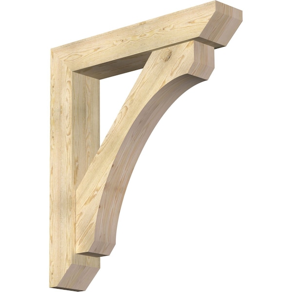 Ekena Millwork Legacy Slat Rough Sawn Bracket w/ Offset Brace, Douglas Fir, 8"W x 42"D x 48"H BKT0806X42X48LEC06RDF - main